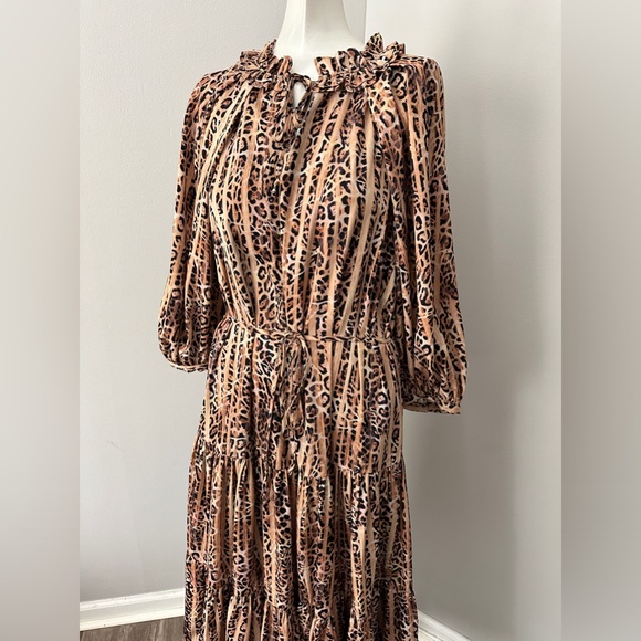 KOBI HALPERIN Whistler Animal Print Midi Dress Small $498 - Picture 4 of 8